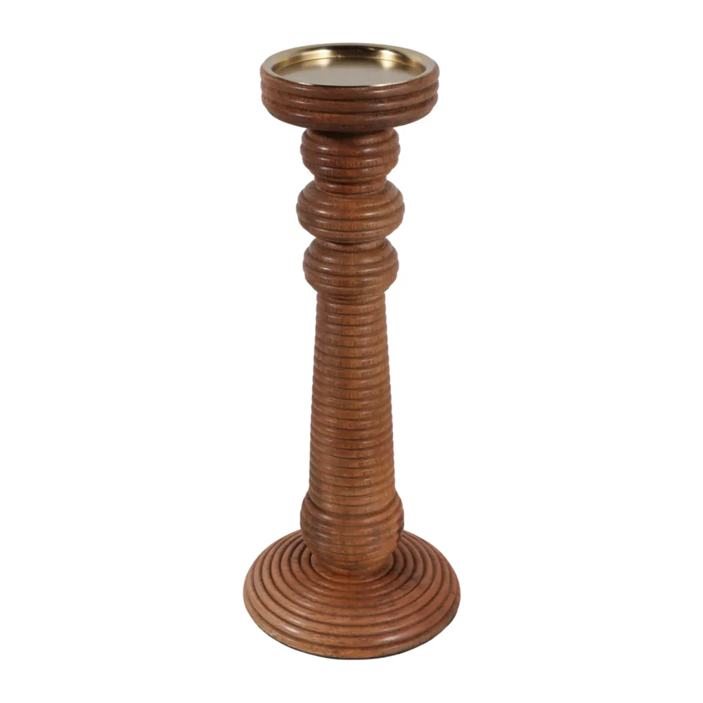 HACKETTRIDGE BROWN CANDLE HOLDER 13 (IN)