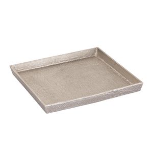 Square Linen Texture Tray - Set of 2 Nickel 4