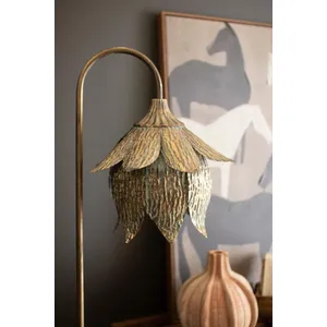 Antique Brass Tulip Floor Lamp 2