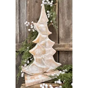 Distressed White Mangowood Tree 19x32in 1