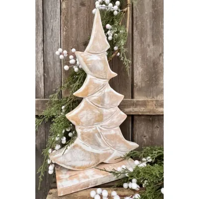 Distressed White Mangowood Tree 19x32in