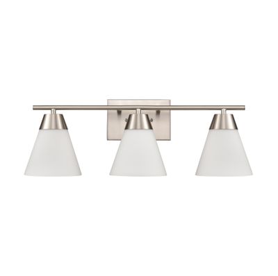 Vivica 24″ Wide 3-Light Vanity Light - Brushed Nickel