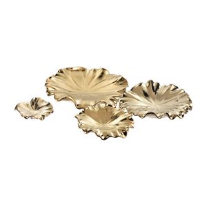 Petal Dimensional Wall Art - Set of 4 Gold 8