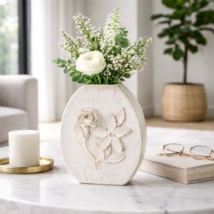 HAYESTON WHITE VASE 10 (IN) 11