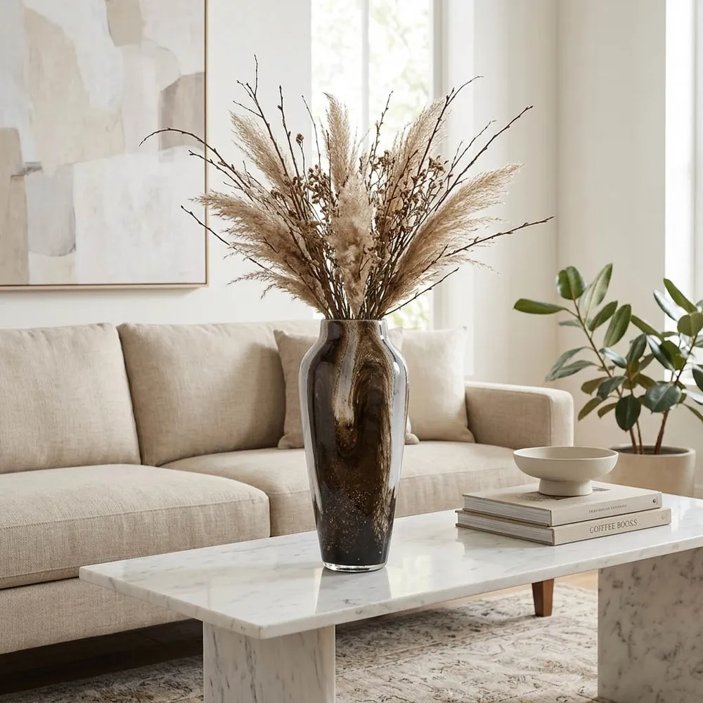 EMORYGROVE BROWN GLASS VASE 17 (IN)