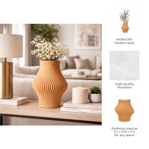 DILLONVALE BROWN VASE 11 (IN) 9