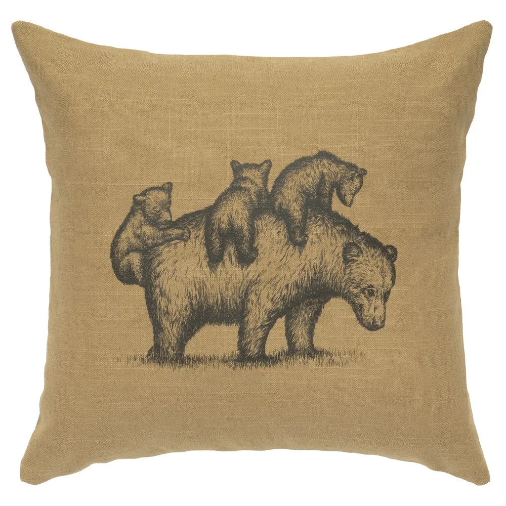 Image Pillow - Mama Bear - Linen Straw