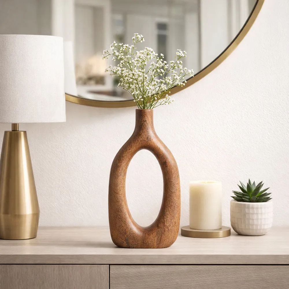 DALEBEACH BROWN VASE 14 (IN)