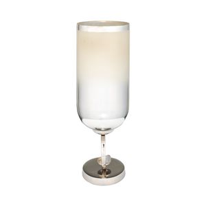 ROCKWIND WHITE GLASS VASE 17 (IN) 4