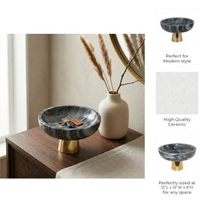 CARVERROSE GRAY BOWL 8 (IN) 9