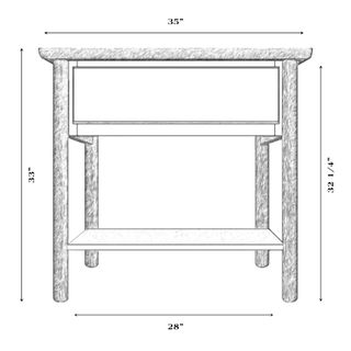 Hickory Log Open Vanity with Shelf - Slab Style Top - Natural - Liquid Glass