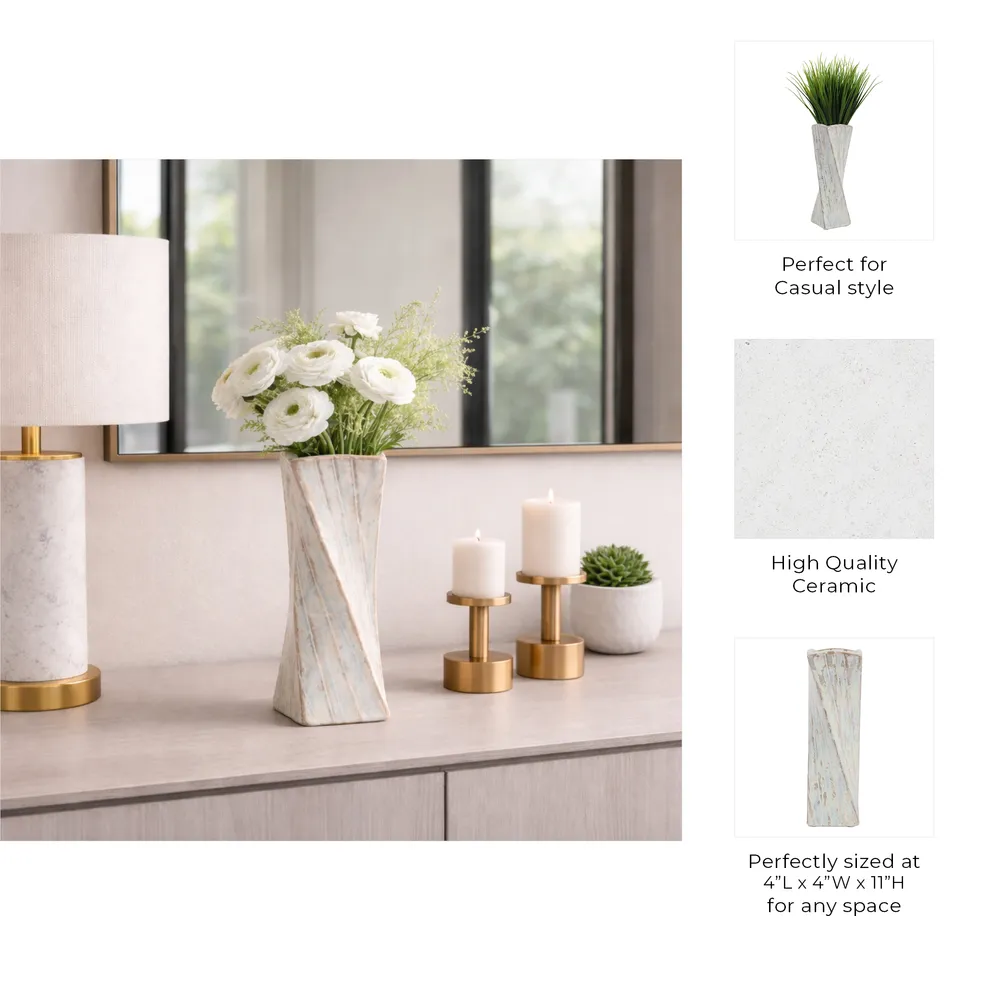 GREYSONCROSS BROWN VASE 11 (IN)