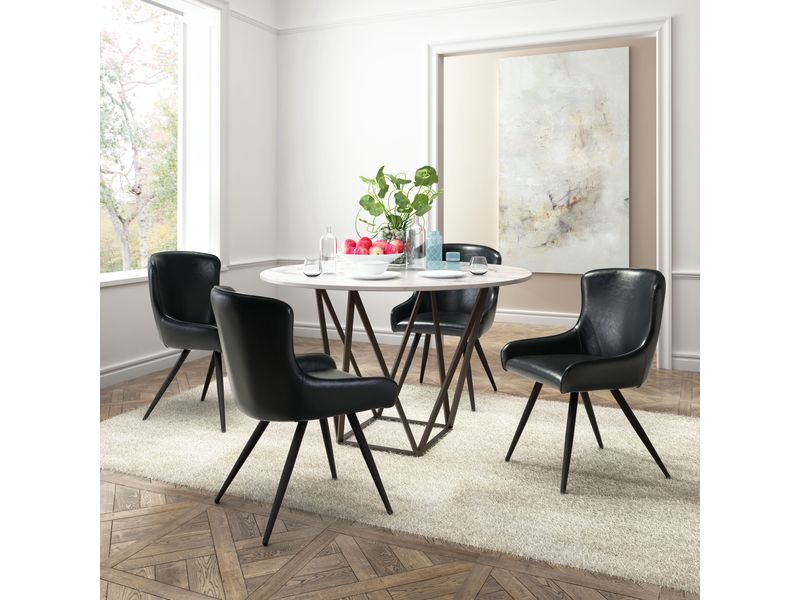 Tintern Dining Table White & Antique Bronze 7