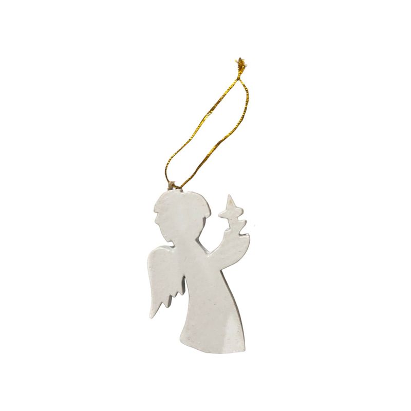 4IN WOOD SNOWMAN ORNAMENT/ASTD