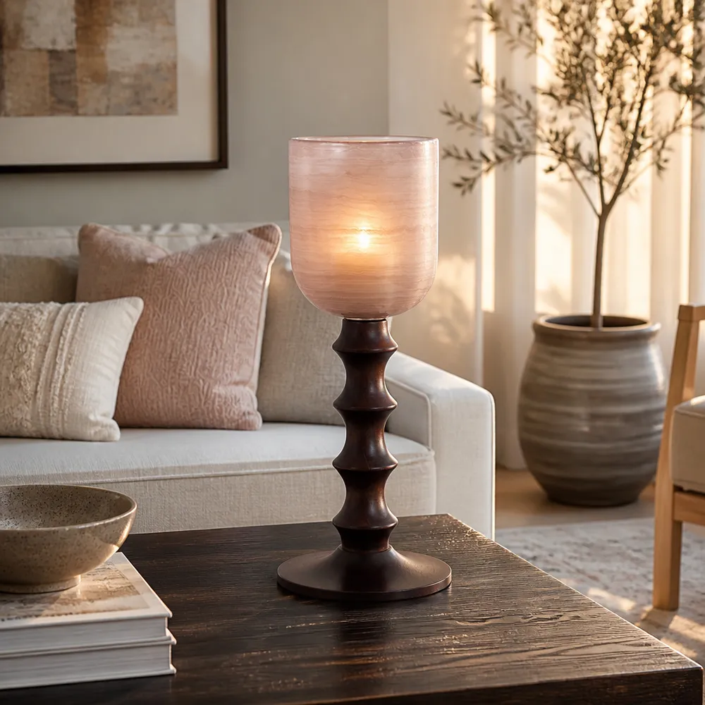 HENLEYSTONE PINK GLASS 20 (IN)