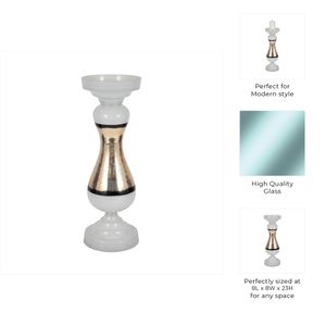 AIDENFIELD WHITE CANDLE HOLDER 23 (IN) 10