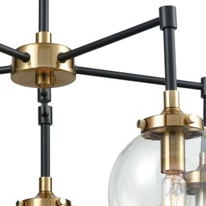Boudreaux 23'' Wide 5-Light Chandelier - Matte Black with Antique Gold 4