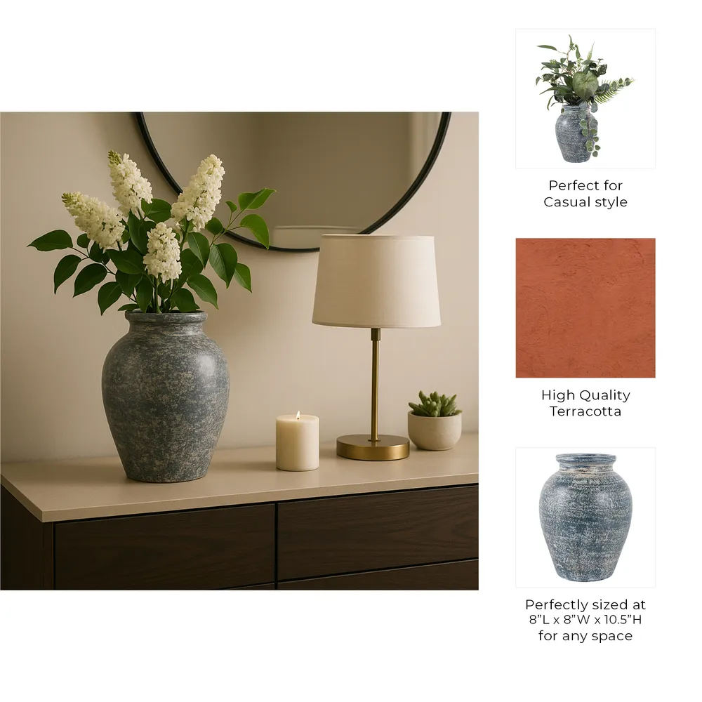 CARLINROSE BLUE VASE 11 (IN)