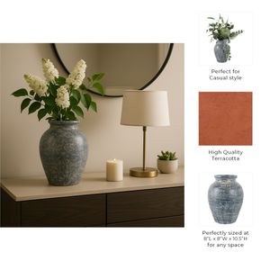 CARLINROSE BLUE VASE 11 (IN) 10