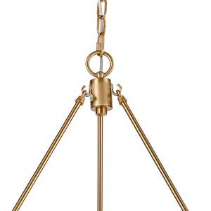 Abaca 27'' Wide 6-Light Chandelier - Satin Brass 4