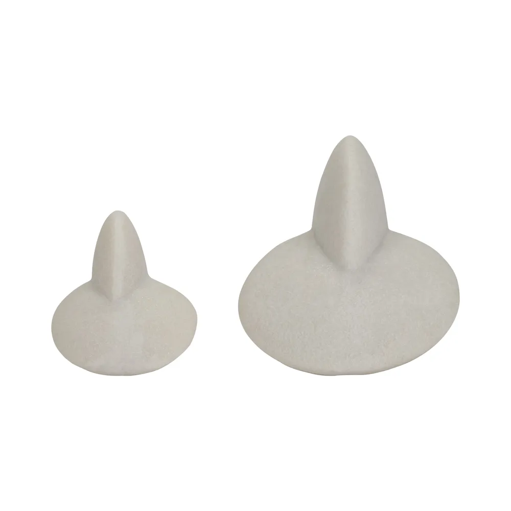 EVERTONSTONE SET OF 2 WHITE DECOR 8 (IN)