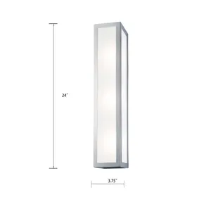 Kaset 24'' High Integrated LED Sconce - Chrome 2