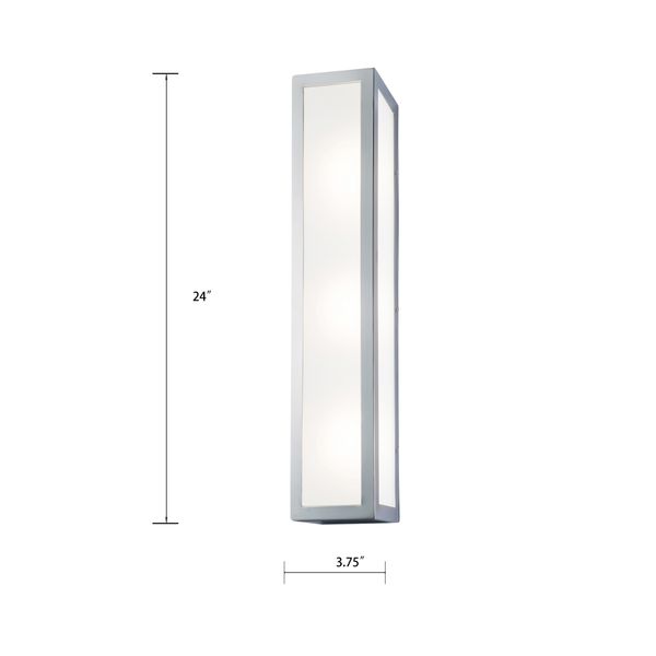 Kaset 24'' High Integrated LED Sconce - Chrome