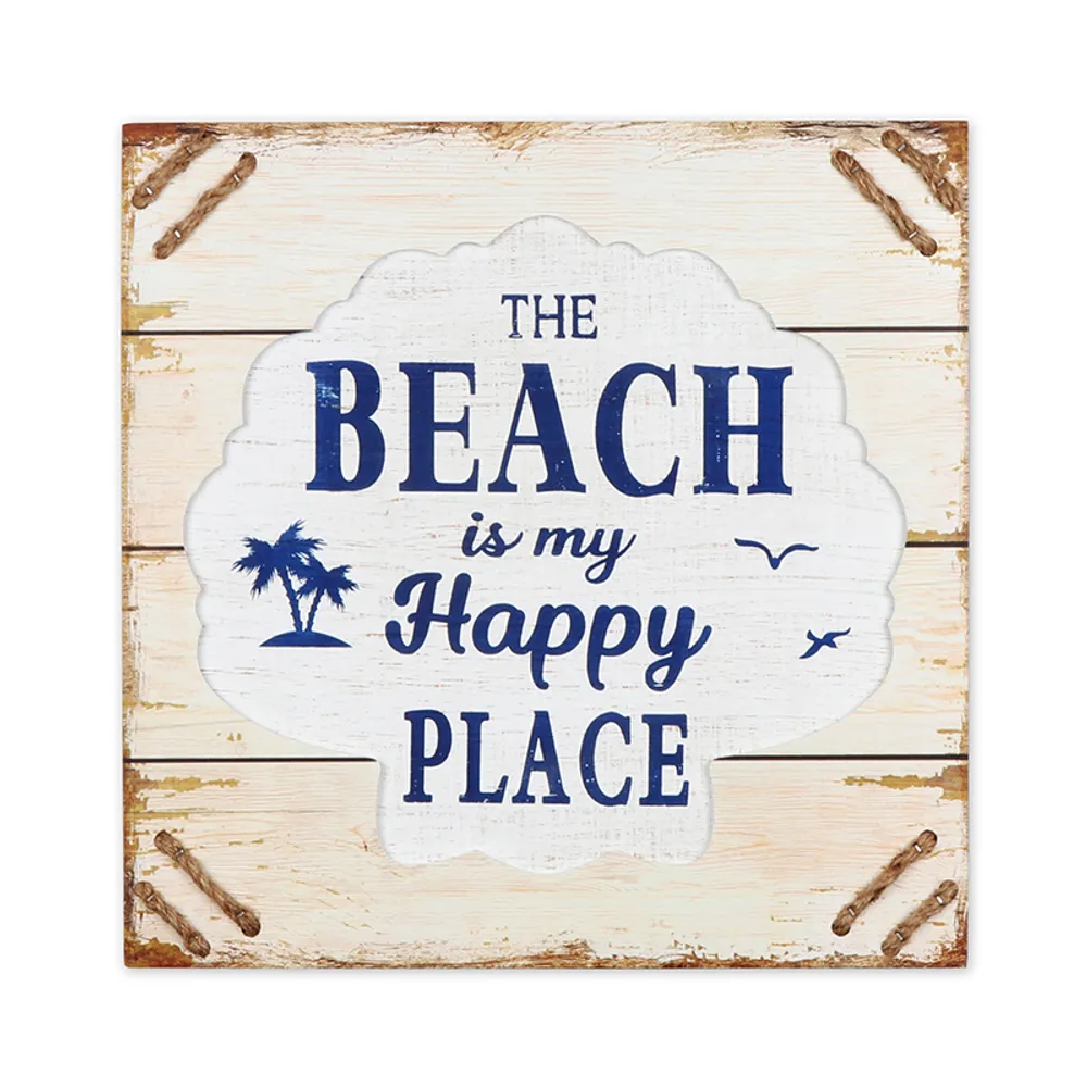 15-1/4" BEACH IS MY HAPPY PLACE SIGN