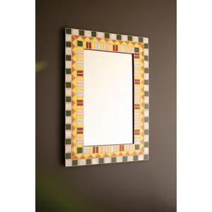 Rectangle Mosaic Tile Framed Mirror 1