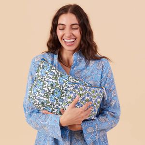 Blaire Blue Medium Essential Canvas Pouch 3
