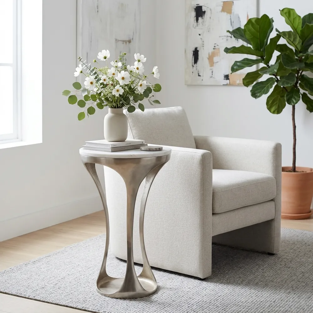 BIRCHFIELD WHITE TABLE 27 (IN)
