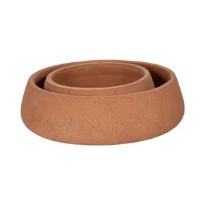 HOLLISHOLM SET OF 2 BROWN BOWLS 4 (IN) 4