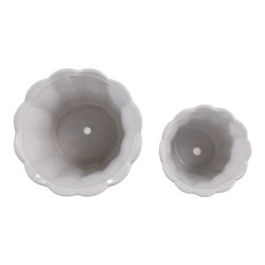 DEANGROVE SET OF 2 WHITE PLANTER 7 (IN) 6