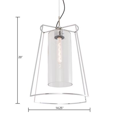 Cere 14.25″ Wide 1-Light Pendant - Polished Nickel