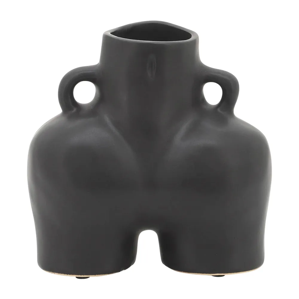 HELENAOAK BLACK VASE 6 (IN)