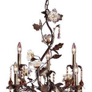 Cristallo Fiore 33'' Wide 9-Light Chandelier - Bronze 3