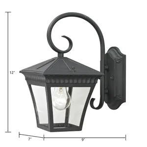 Ridgewood 12'' High 1-Light Outdoor Sconce - Matte Textured Black 2