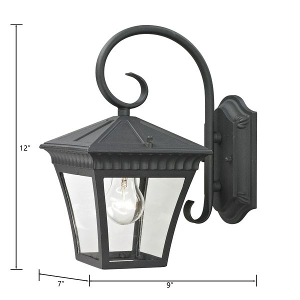 Ridgewood 12'' High 1-Light Outdoor Sconce - Matte Textured Black