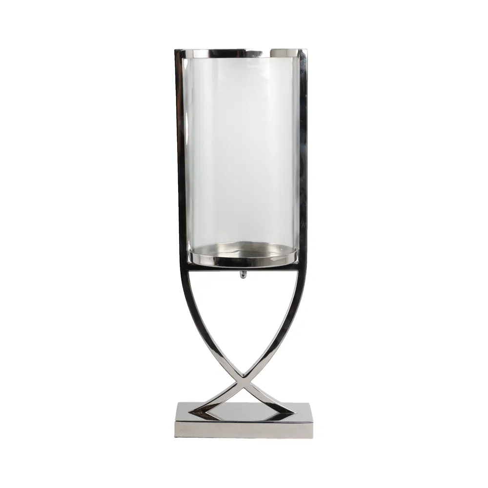 OLIVERHAVEN SILVER CANDLE HOLDER 23 (IN)