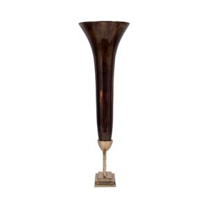 ATLASMILL BRONZE GLASS VASE 26 (IN) 4