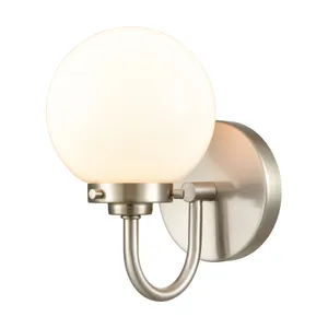 Fairbanks 8.5″ High 1-Light Sconce - Brushed Nickel and Opal 3