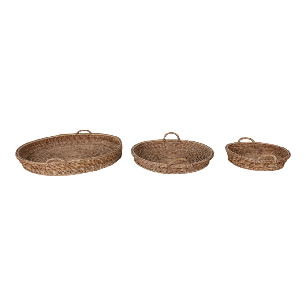 ASHCREST SET OF 3 TAN TRAY 7 (IN)