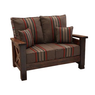 Barnwood Loveseat - Standard Leather - Seat and Backrest