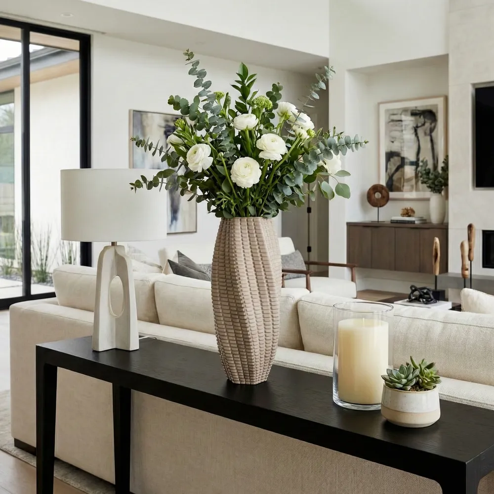 ELWINROSE GRAY VASE 19 (IN)