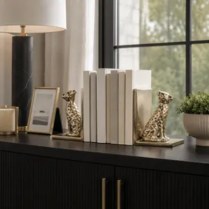 HAXTONFIELD SET OF 2 GOLD BOOKENDS 7 (IN) 9