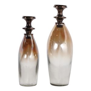 SLATETON SET OF 2 BROWN JARS 13 (IN) 7