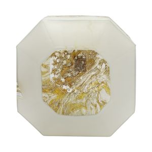RAESTONE IVORY GLASS VASE 10 (IN) 7