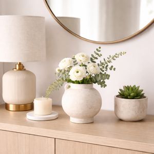 CORBINFORD WHITE VASE 8 (IN) 13