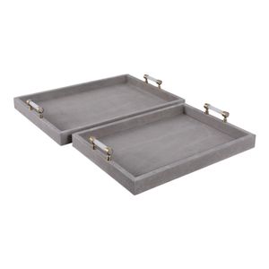 HARPERPORT SET OF 2 GRAY TRAY 3 (IN) 1