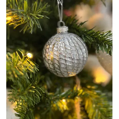 Silver Bell Ornament 3x3in